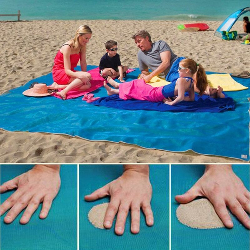 Sandproof Beach Blanket Lightweight Waterproof Picnic Mat for 4-7 Adults