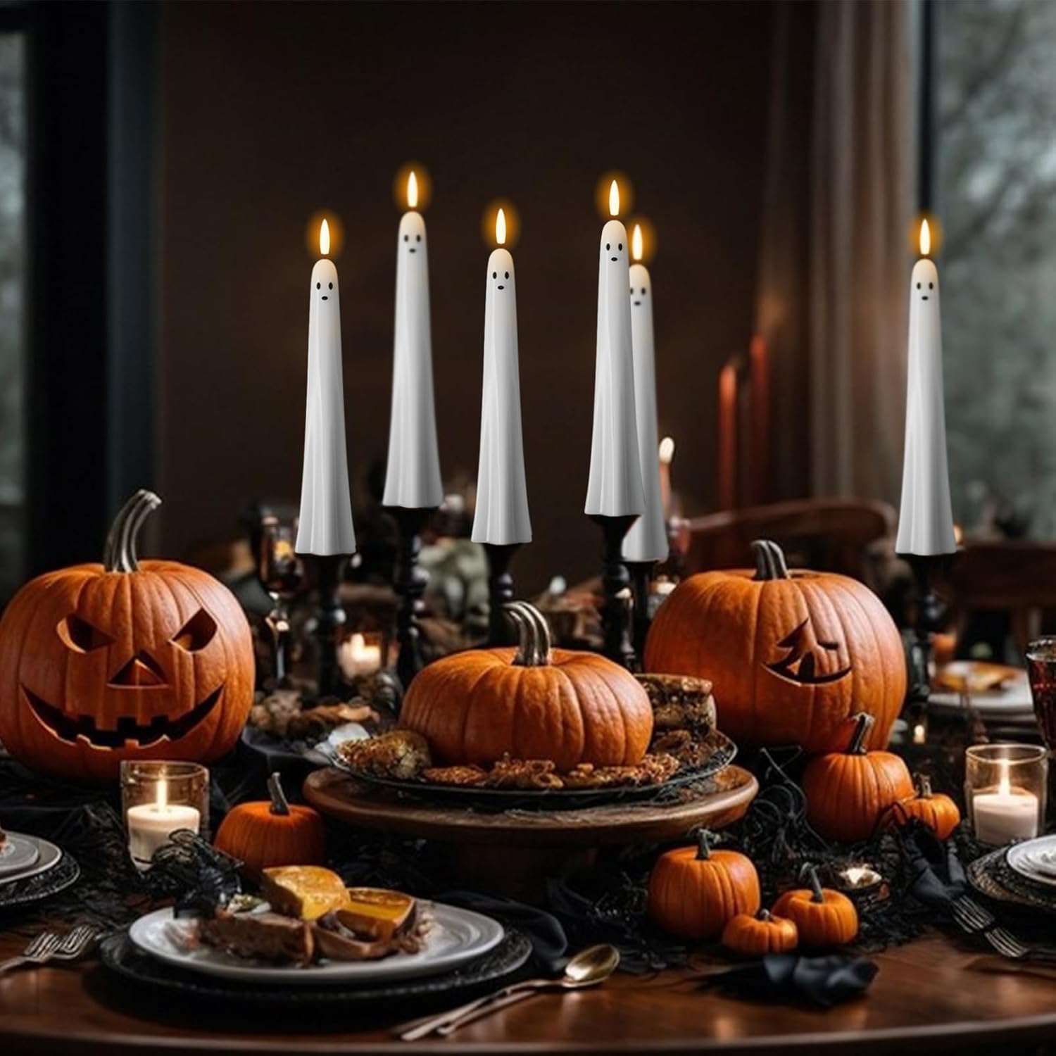 🔥Last Day Promotion 50% OFF🔥Ghost Flameless Taper Candles with Remote