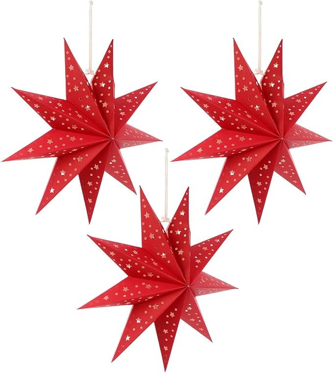 🎁TikTok Last Day Sale - 70% OFF🔥9-Pointed Star Lantern Lampshade for Christmas, New Year, Wedding, and Birthday Decorations