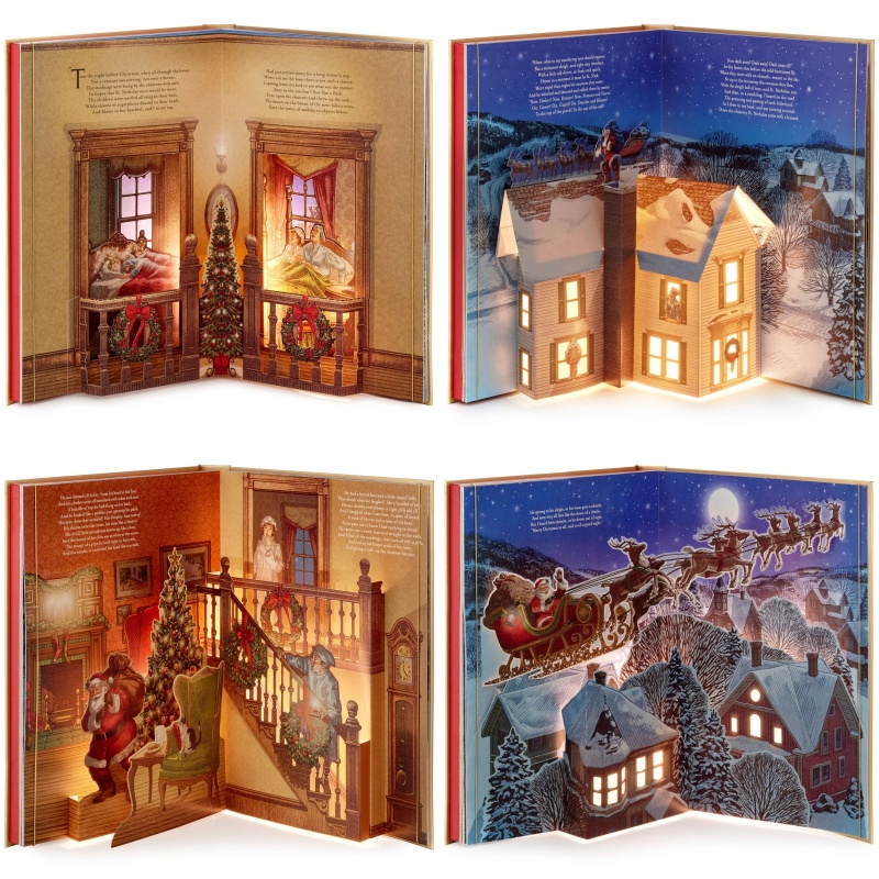 (🌲Early Christmas Sale) The Night Before Christmas Pop-Up Book With Light and Sound 📖