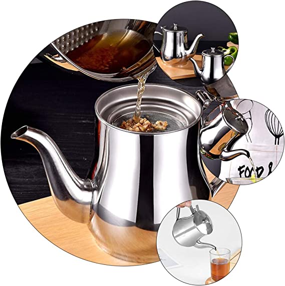 (🔥Last Day Promotion- SAVE 48% OFF)Stainless Steel Oil Filter Pot(BUY 2 GET FREE SHIPPING)