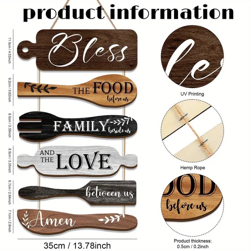 🎁TikTok Last Day Sale - 70% OFF🎉Wooden Kitchen Wall Decor