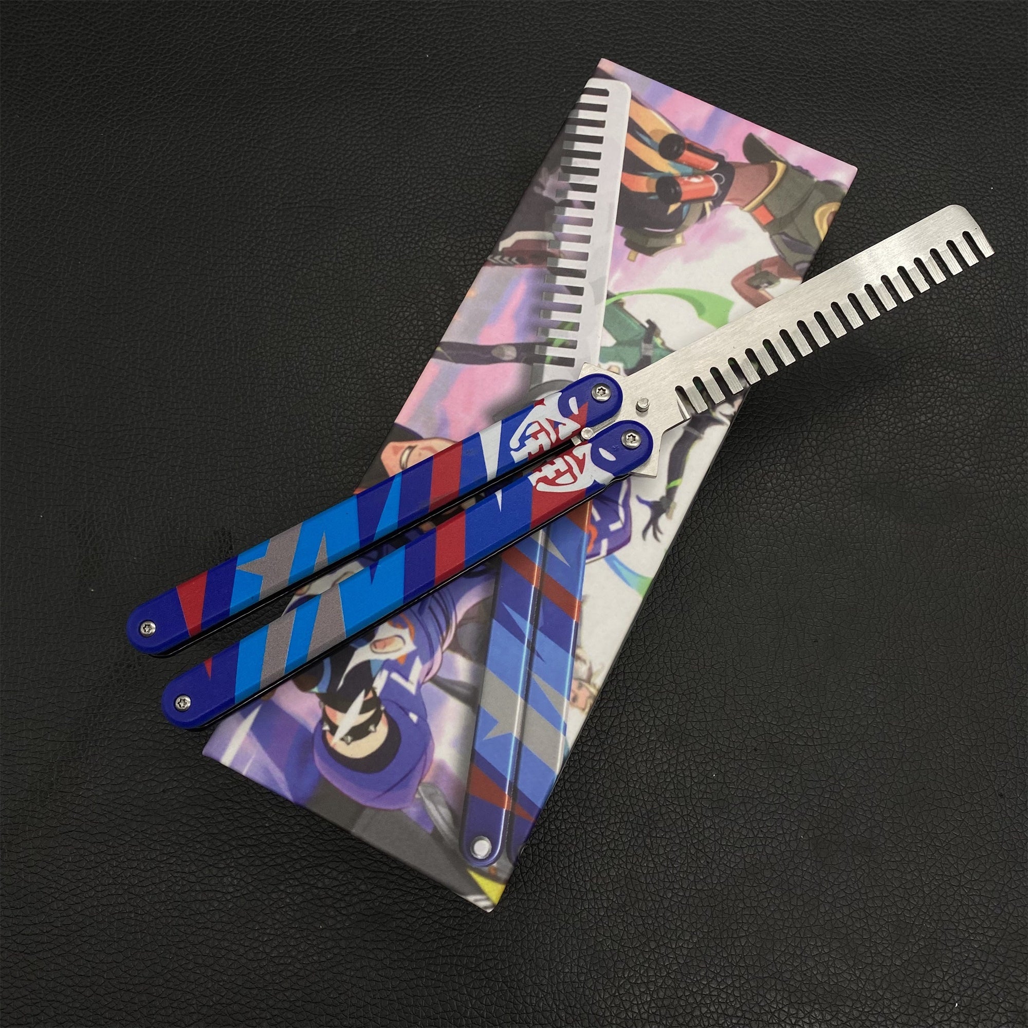 Blunt Blade Stainless Steel Yoru Comb Balisong Butterfly Trainer