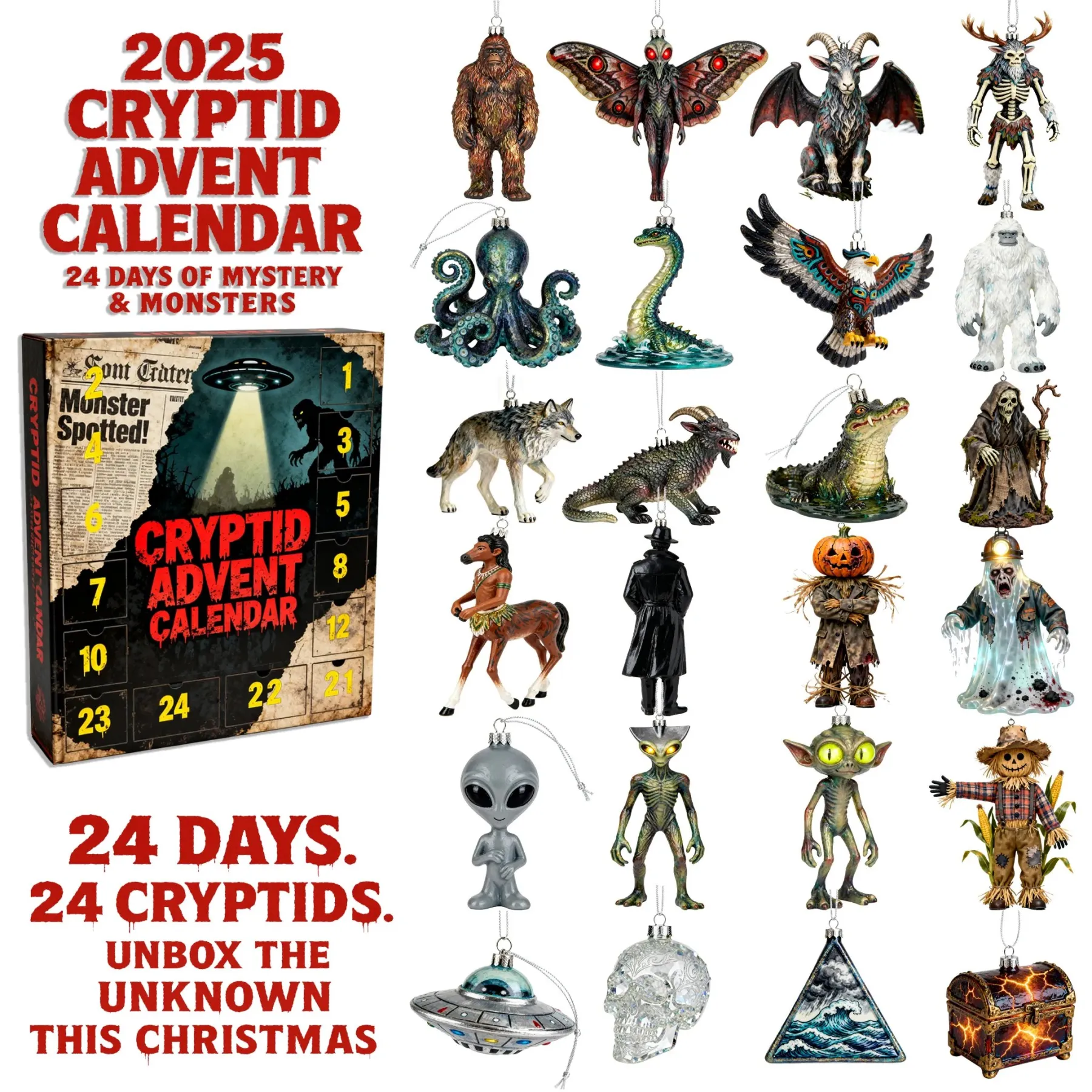 🔥HOT SALE- 🦍🛸2025 Cryptid Advent Calendar
