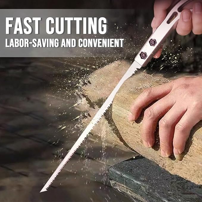 🔥2025 HOT SALE - 50% OFF✨Pro Cutting -Outdoor Portable Three-Blade Toothed Steel Hand Saw🔥Buy 2 Get 2 Free Just $7.34 Each & Free Shipping⚡