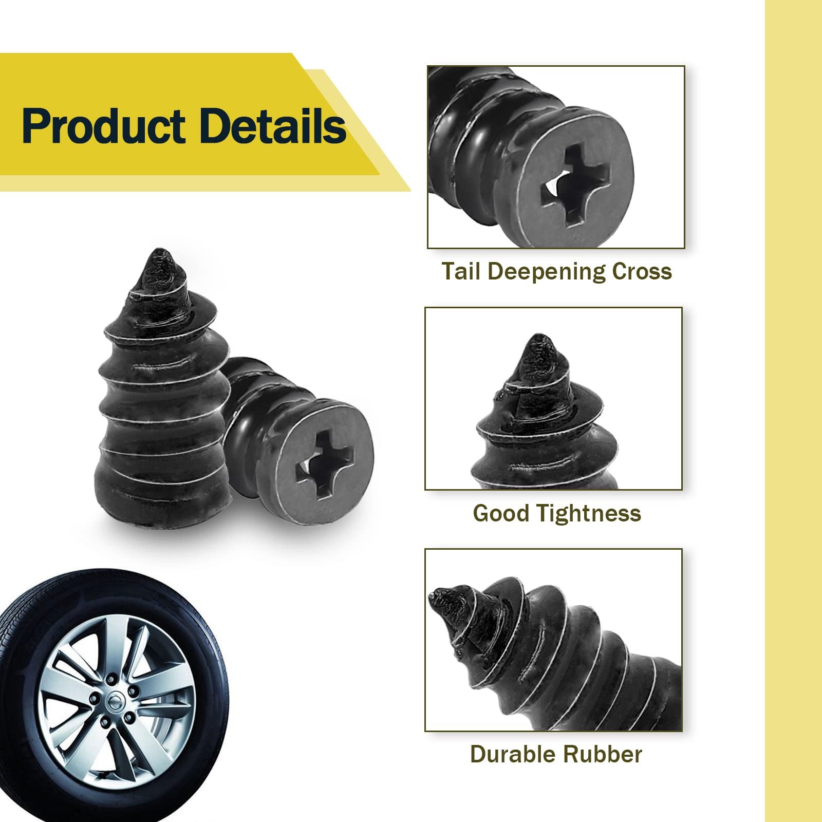40PCS Tire Repair Rubber Nail