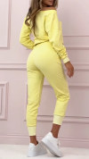 Women's V-neck Casual Sports Sweatshirt Suit