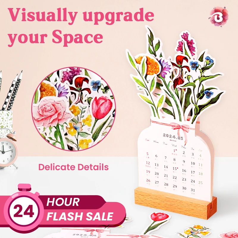 (🎄EARLY CHRISTMAS SALE - 50% OFF) 🎁BloomyLog - 2024 Bloomy Flower Calendar