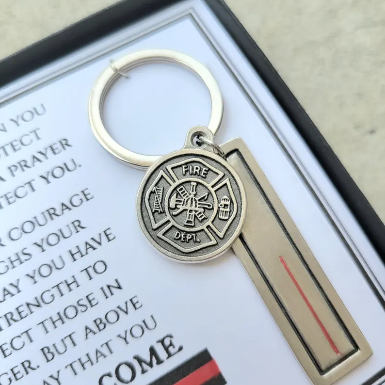 St. Florian Guardian Angel Keychain