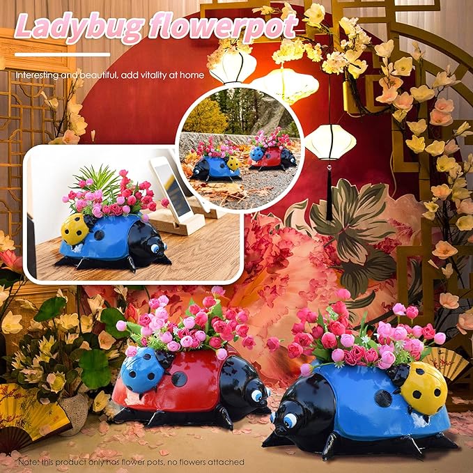 🎁2024 New Year Hot Sale - Cute Ladybug flower pot