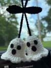 Halloween Crochet Ghost Car Charm