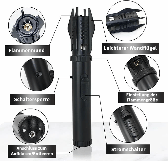🔥Kaufen Sie 2 und erhalten Sie 1 gratis💥Camping Outdoor winddichtes Feuerzeug mit gerader Flamme