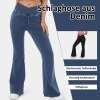 🔥Stretch-Jeans mit hoher Taille und Crossover