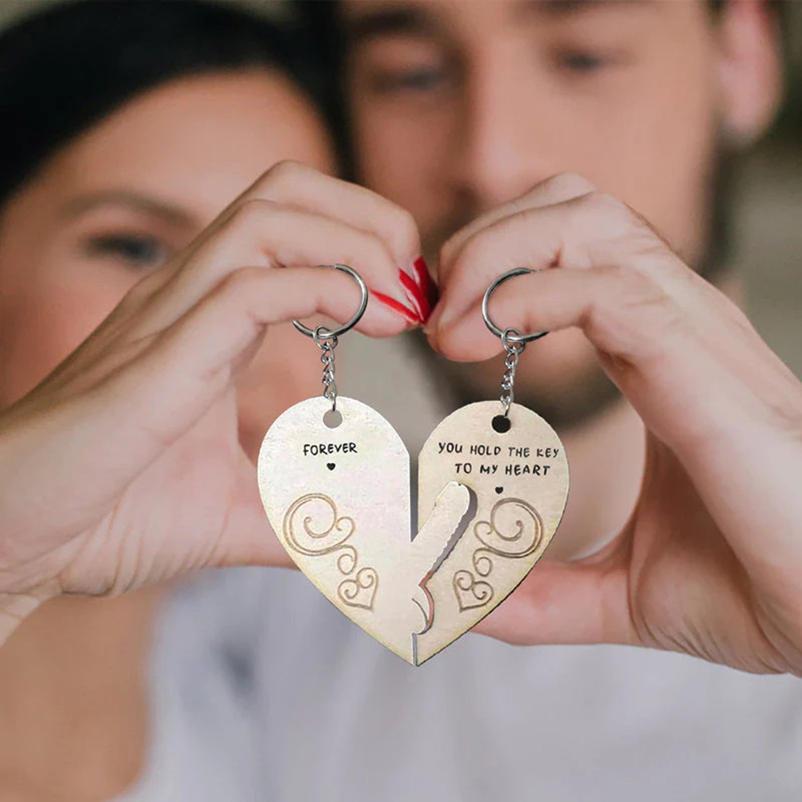 Playful Love Connection Keychain Set