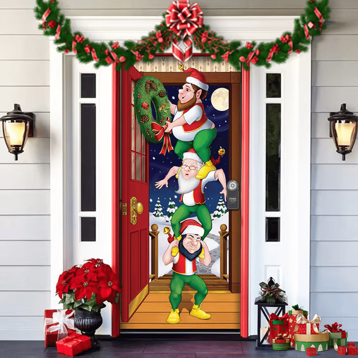 🌟Last day to get 49% off🌟2025 Christmas and Halloween front door decoration
