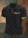 Men's Love is Love Print Polo Shirt