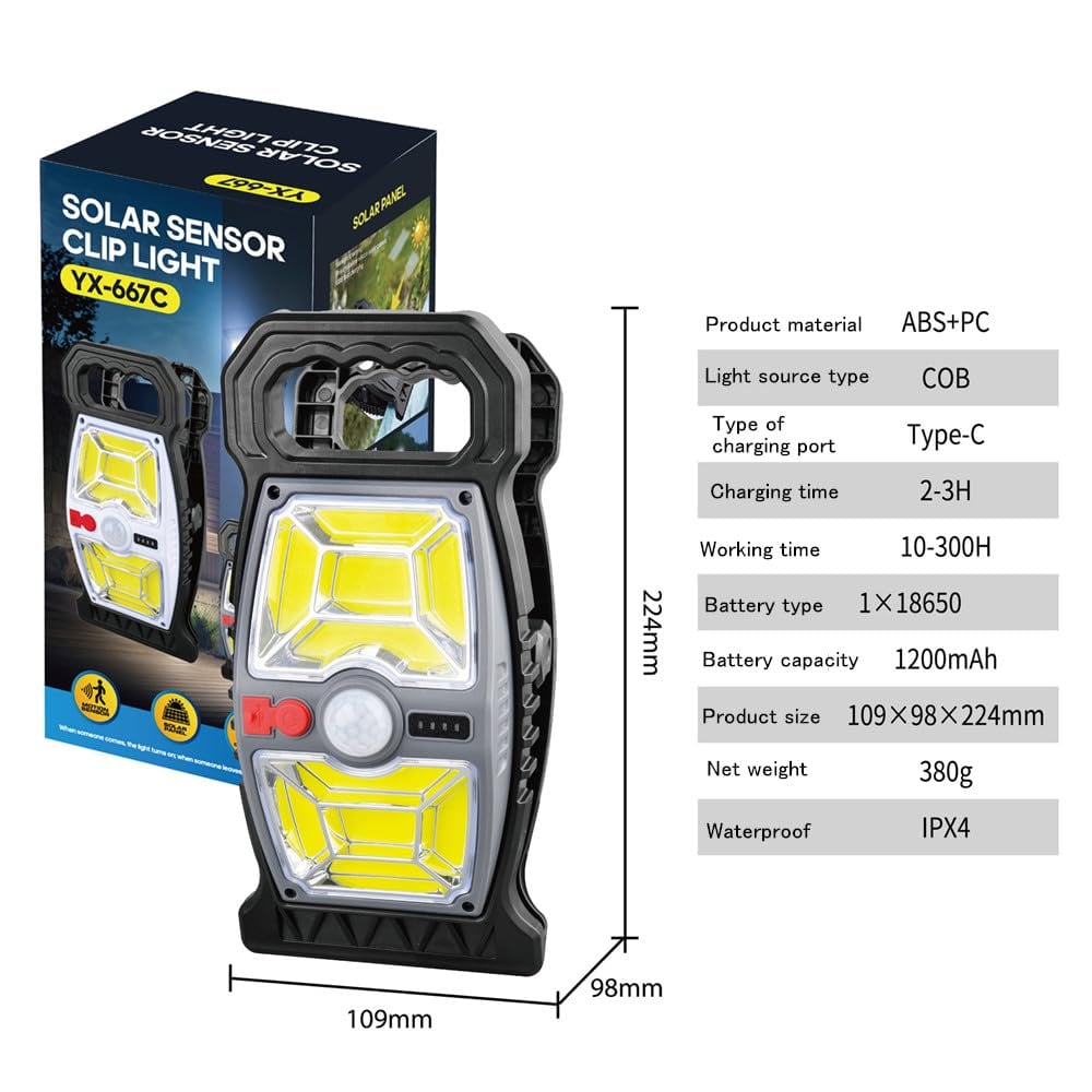 ⏰LAST DAY SALE 50% OFF💥Clip On Solar Lights Outdoor Waterproof