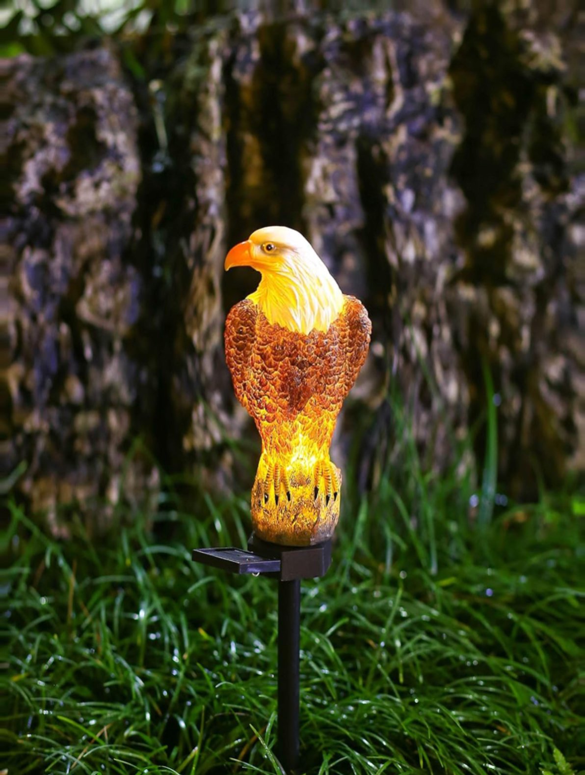 🔥Handmade American Eagle Solar Garden Light