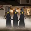🔥Limited time offer 49%👍3 Pcs LED Halloween Black Witches with Hats Stakes,🎁Halloween Gift