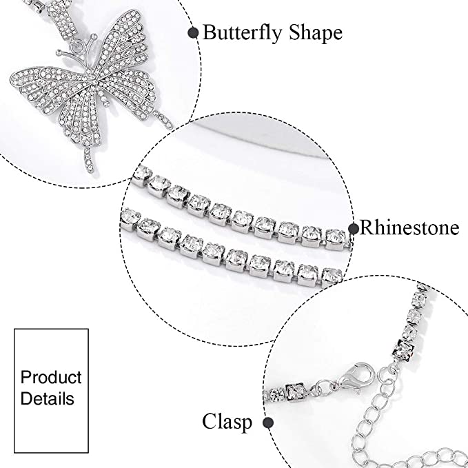 LAST DAY 50%OFF - BUTTERFLY CRYSTAL PENDANT NECKLACE