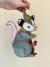 🎁TODAY ONLY!!🔥70% Off Clearance Sale!🐿️ Acorn Wizard Possum Stained Glass Suncatcher
