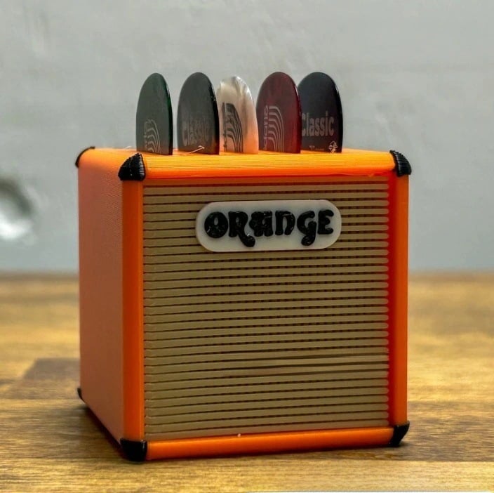🔥Mini Guitar Amp Pick Holder – 3D Printed