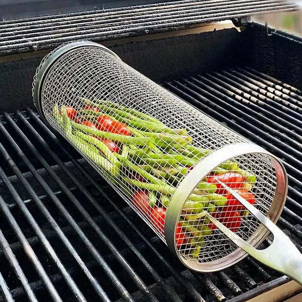 🔥Last Day Promotion 60% OFF🎄BBQ Rolling Grilling Basket