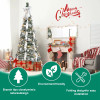 6FT Foldable Christmas Tree with LED Light and Ribbon