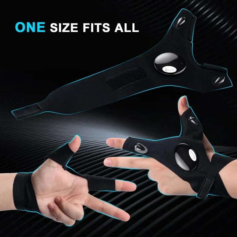 🎁TikTok Last Day Sale - 70% OFF🔥Hands-Free LED Half Finger Gloves