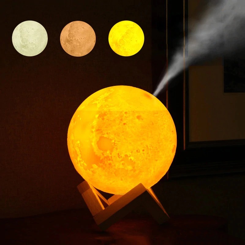 3D LED Moon Lamp Air Humidifier
