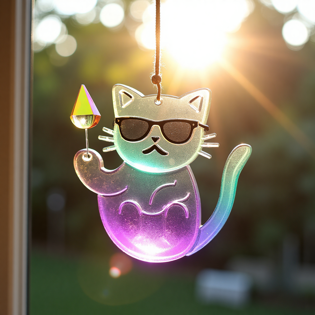 Colorful Cat Sun Catcher