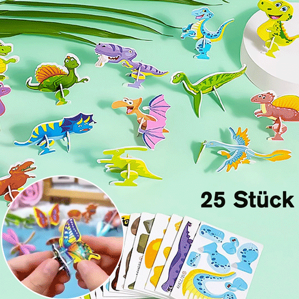 🔥 Sommer-Sonderverkauf 50% RABATT 🌊🦖Bildung 3D Cartoon-Puzzle