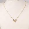 SUNNYOUTH Bow Necklace for Women Girls Bowknot Choker Necklace 14K Gold Plated Ribbon Choker Necklaces Fashion Jewelry Gifts