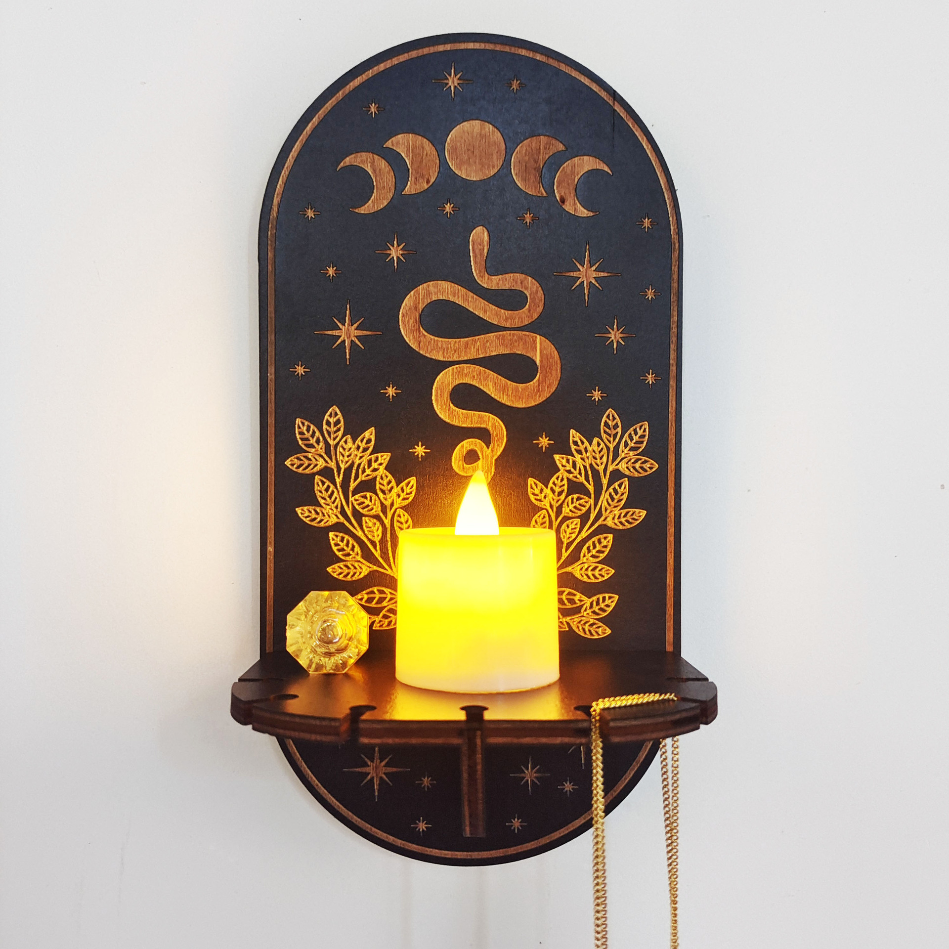 🕯️Fantasy Wooden Candle Holder