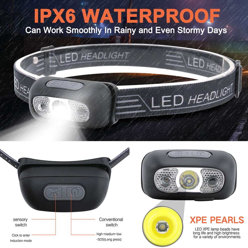 49% OFF TODAY🎁Waterproof Sensor Led Headlamp-BUY 2 GET 1 FREE