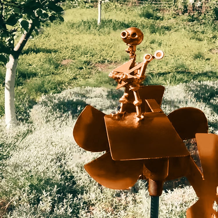 🔥Last Day 57% OFF🥁Handmade Metal Rock Band Windmill🎁(Includes a 70cm bracket)