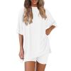 💝 2025 Sommer Casual Oversized Shirts Shorts Passendes zweiteiliges Lounge-Set für Frauen