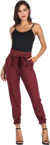 GRACE KARIN Womens Casual High Waist Pencil Pants with Bow-Knot Pockets for Work