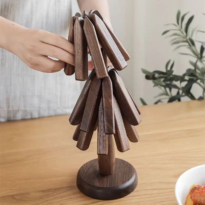 (🎄Early Christmas Sale - 49% OFF) ✨️Walnut Tree  Wooden Magnetic Trivet