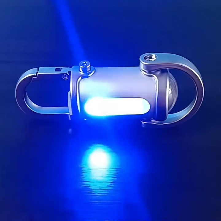 🔥HOT SALE 49% OFF⚡-Mini Keychain LED Flashlight - Fast Charging Bi-Directional Output Work Light with Emergency SOS