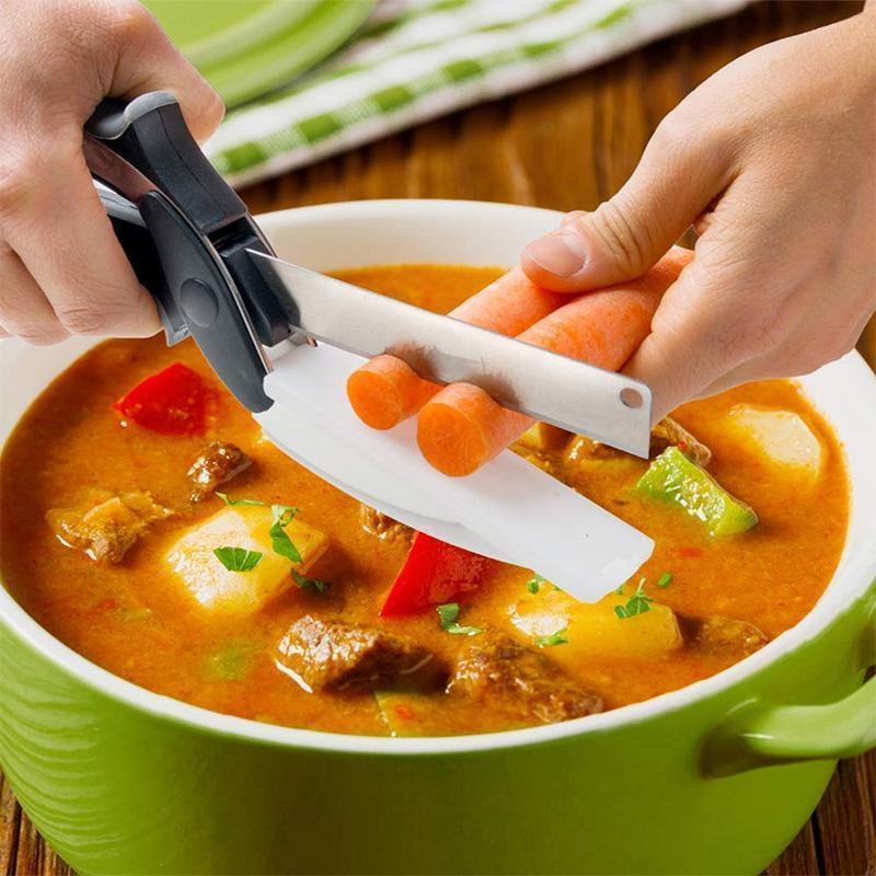 (🎅Early Christmas Sale - 49% OFF)2 In 1 Smart Kitchen Scissors-Buy 2 Free Shipping