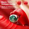 4 IN 1 G Spot Vibrators Tongue Clitoral Stimulator Thrusting Dildo