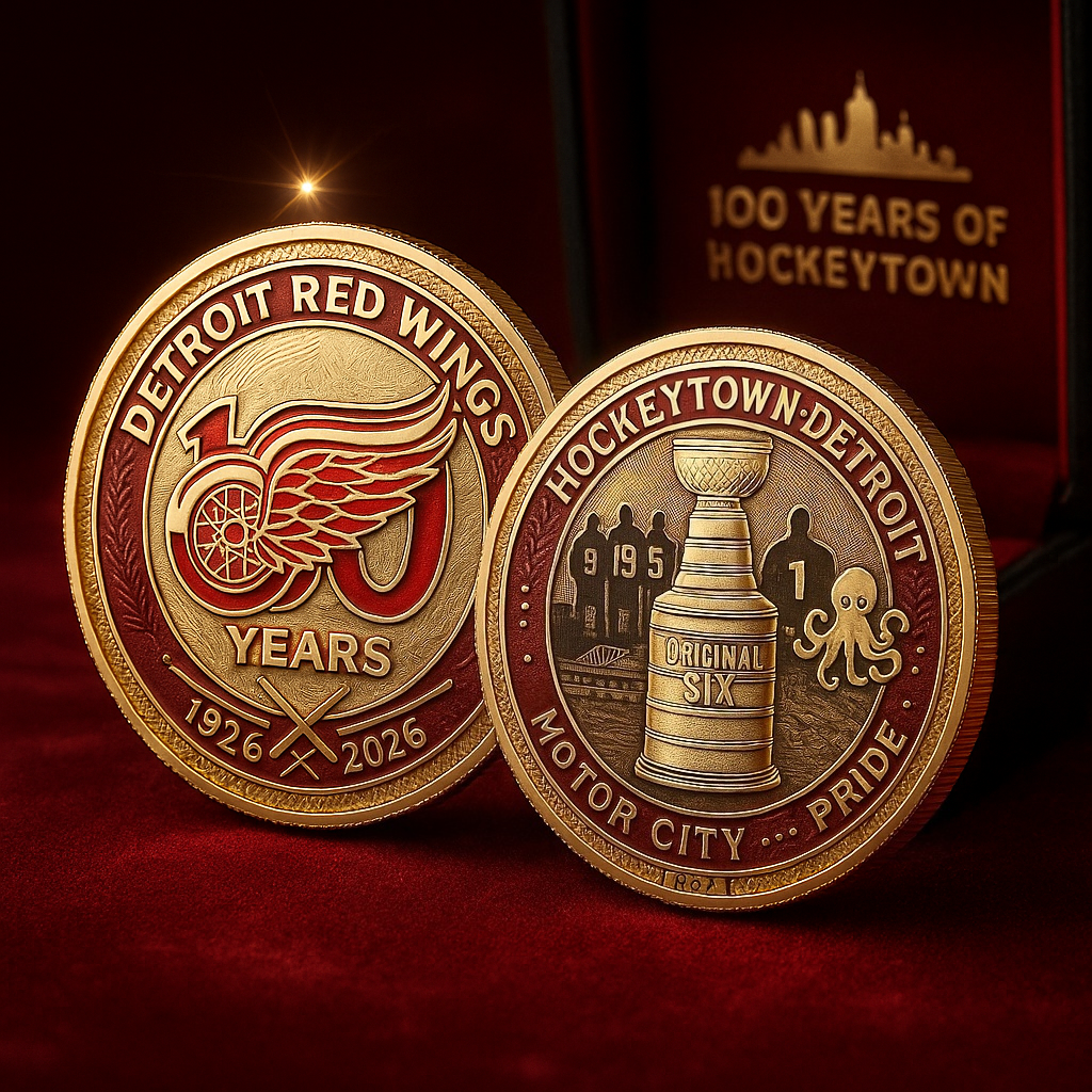 🏒 Detroit Red Wings · 100th Anniversary Commemorative Coin 🏆
