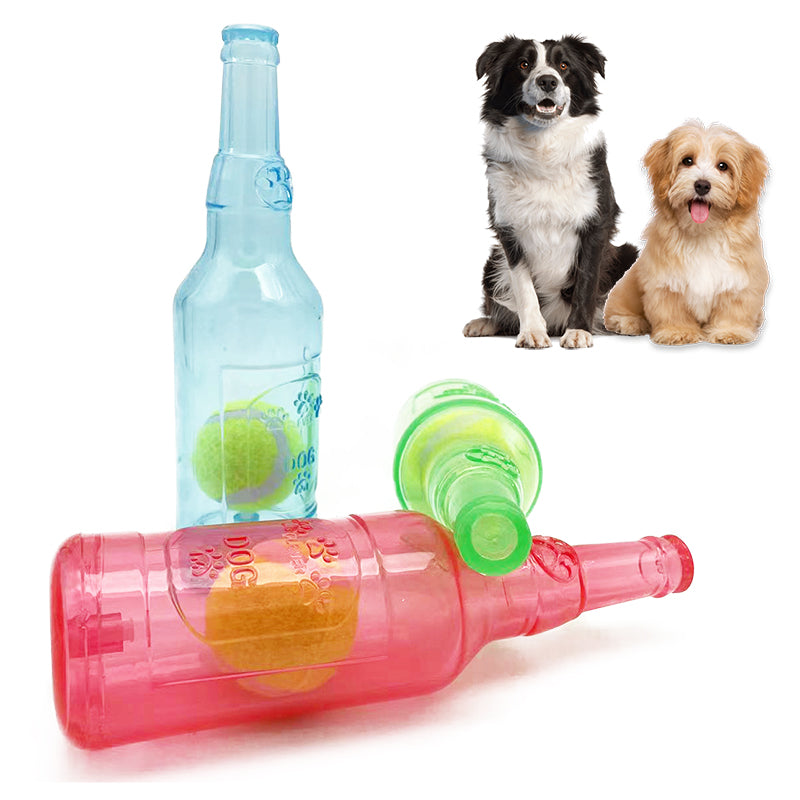 Last Day Sale-Interactive Dog Squeaky Bottle Toy