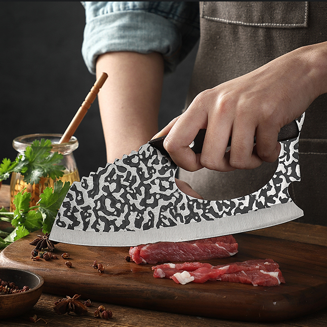 ⏰Last Sale✨3-in 1 Professional Effort Saving Hand-Forged Chef Knife