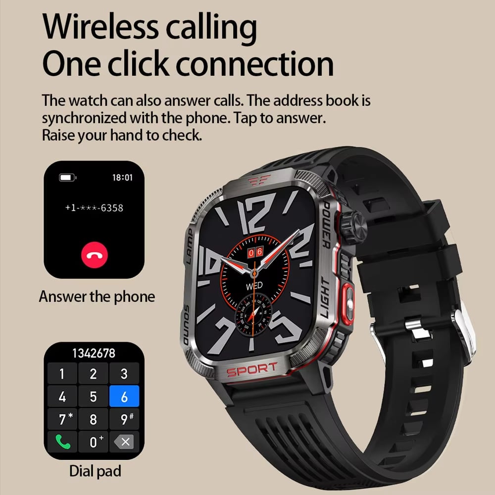 ⏰LAST DAY SALE 50% OFF💥Men's Military Outdoor Sports Smart Watch for Android & IOS