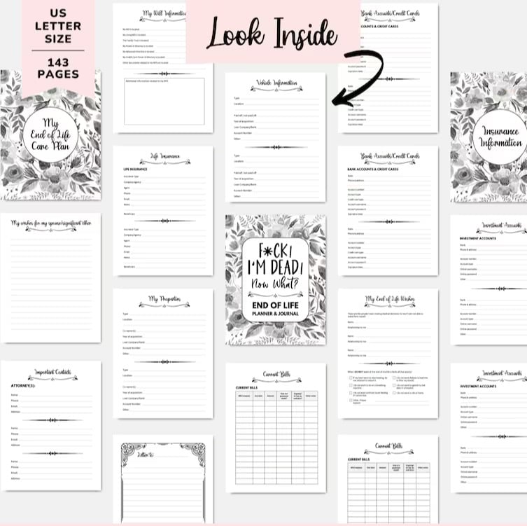 Fuck I'm Dead, End Of Life Planner- BUY 2 GET EXTRA 10% OFF & FREE SHIPPING