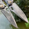 Handcrafted Damascus Steel Folding Knife • Mamba BY ATENAS™