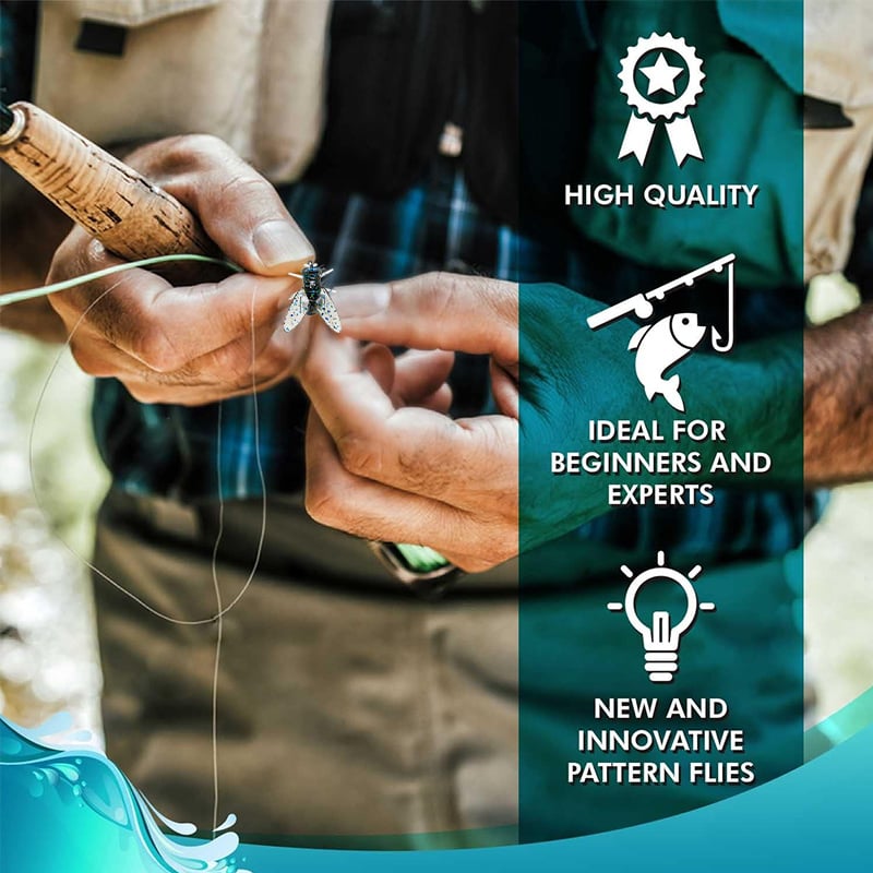 🔥Last Day Clearance Sale 60% OFF🔥Simulated Flies Fishing Attractor Bait Hook