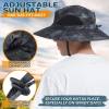 EINSKEY Unisex Sun Hat, Waterproof Wide Brim Bucket Hat Packable Boonie Hat for Fishing Hiking Gardening Safari Beach